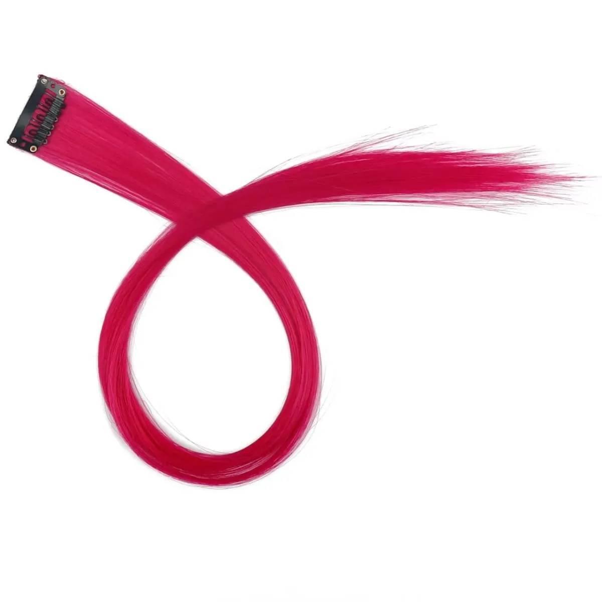 45cm Straight Clip‑on Synthetic Hair Pieces One‑Piece Bright Color Hair Extension Clips DIY Cosplay Hair Accessories