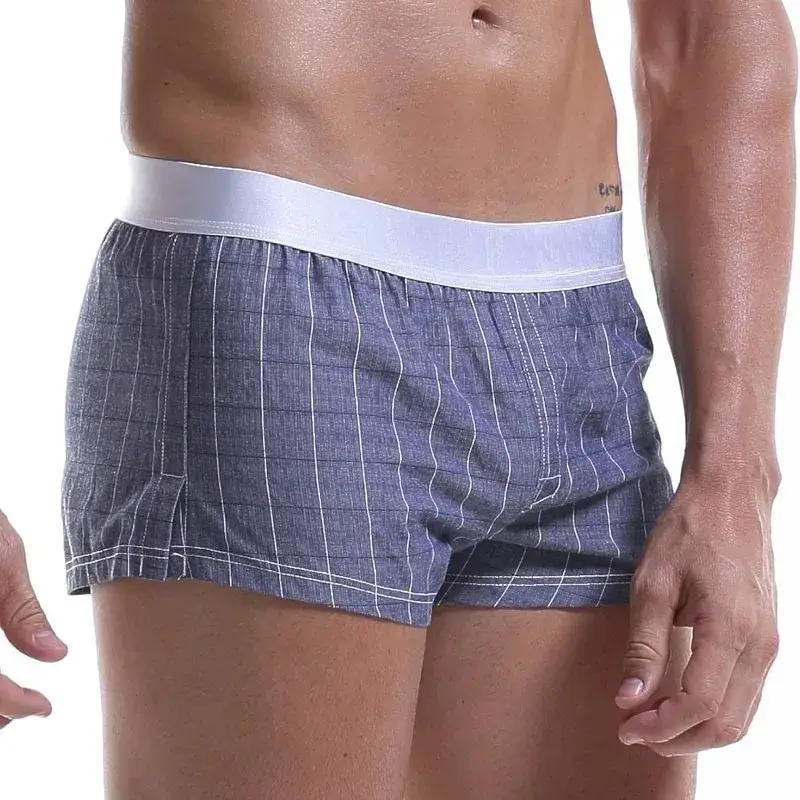 Men Cotton Boxers Shorts Loose Multicolor Male Plaid Underwear Homewear Comfortable Arrow Pants 3256806911165516 — image 9