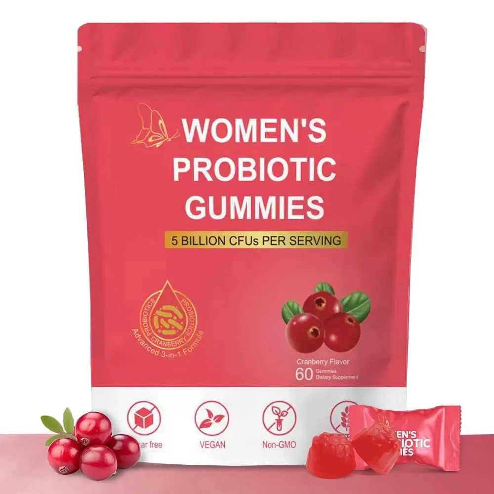 Women Probiotic Gummies - Premium Feminine Balance Gummies - for Women's Health & Wellness - Immune Support - Vegan Gluten-Free