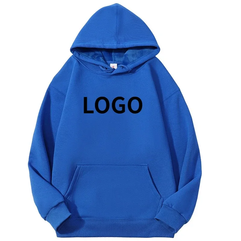 Customize Your Brand Logo Autumn Winter Mens Hoodies High-quality Heavy Weight Cotton Sweatshirt DIY Team Clothing Customization