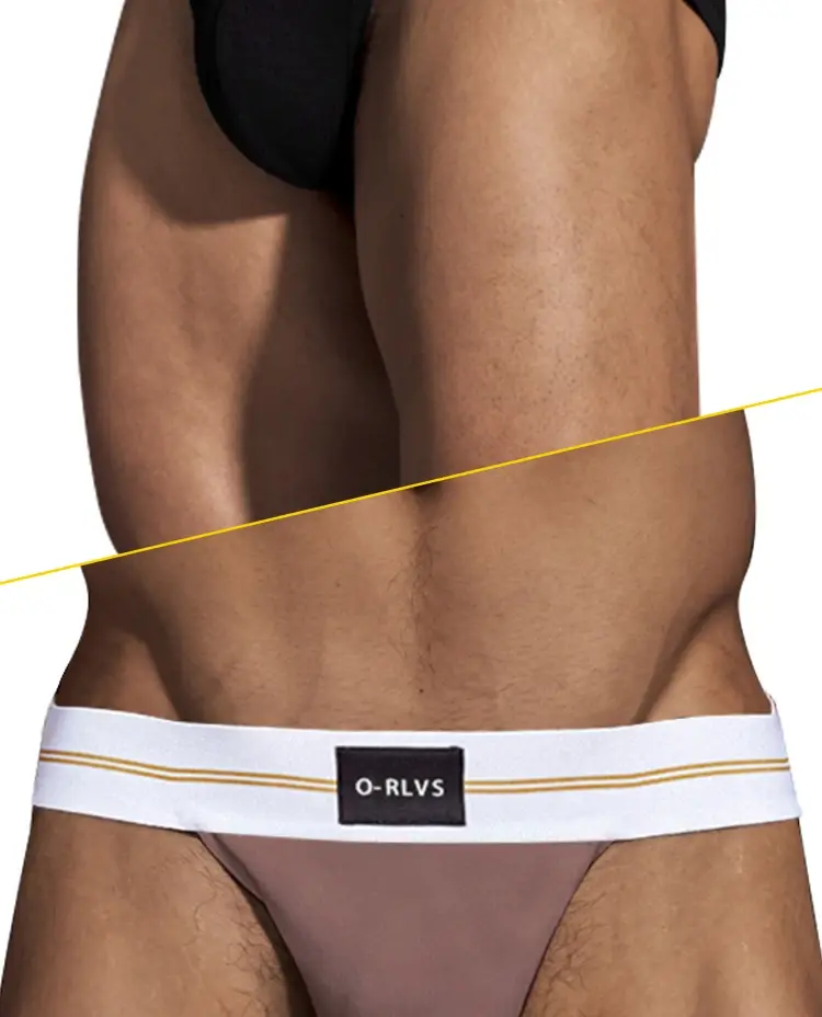 Cuecas masculinas sem costura quadril design masculino underwaer super grande largura 5cm elástico independente codpiece menino calças curtas 3256807000572618