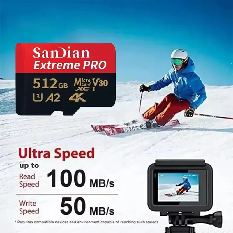 クラス 10 U3 V30 防水メモリ SD カード USB アダプタ付き 128GB 512GB 高速マイクロ TF/SD カード電話ラップトップカメラ用