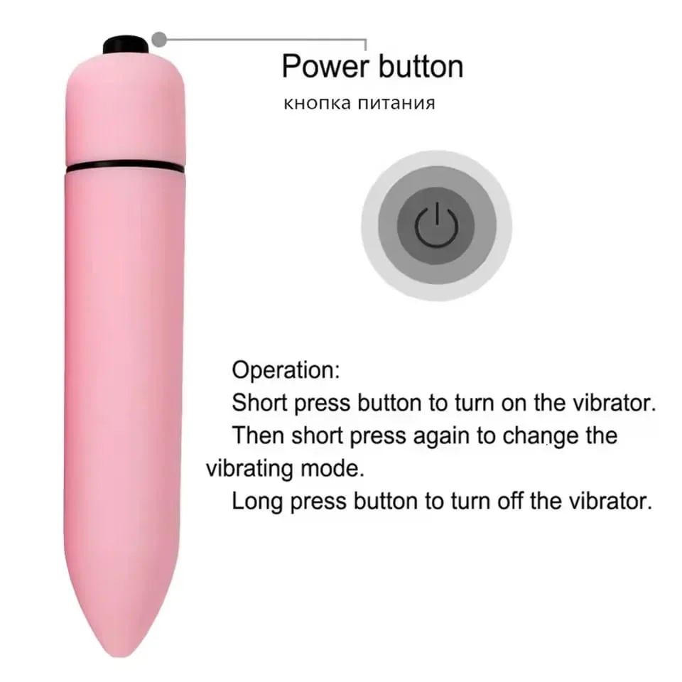 Strong Shock Mini Bullet Vibrator for Women Vibrating G-Spot Vagina Stimulator Thrusting Clitoral Dildo Sex Toys for Couple