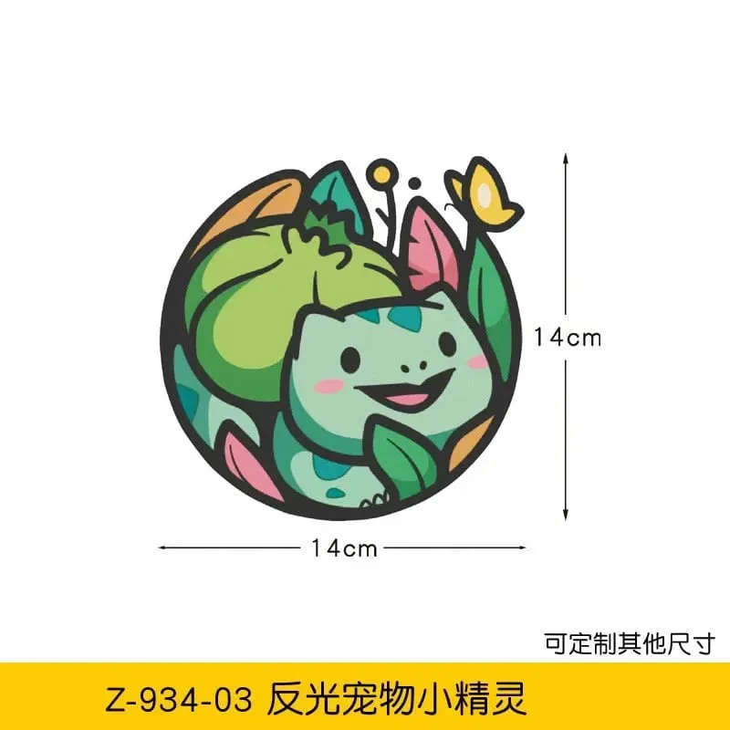 20styles Pokemon Car Stickers Anime Figure Pikachu Gengar Eevee Charmander Cute Cartoon Doll Creative Sticker Birthday Gifts