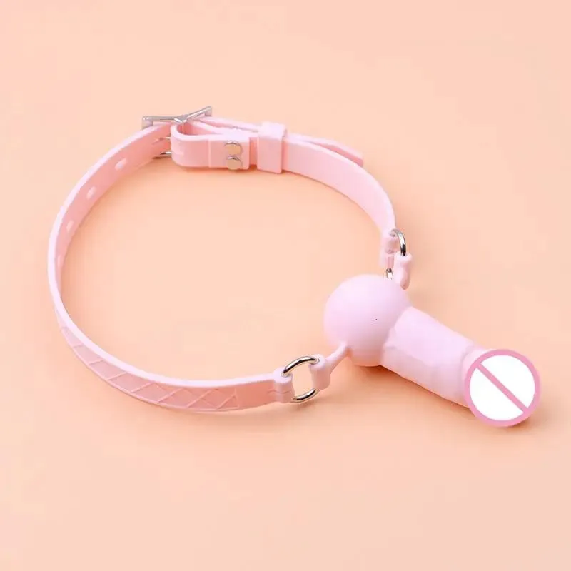 【SA】Double Ended Mouth Plug Dildo Gag Sex Toys Open Mouth Silicone Penis Adults Woman Couples Games Juguetes Sexuales 18+