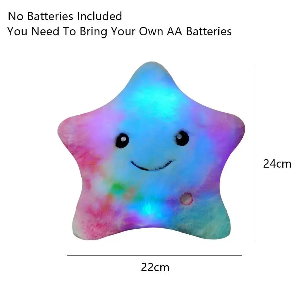 LED Electronic Star Plush Toy Soft Baby Kid Toys LED Star Doll Toy Home Decoration Star Soft Star Pillow