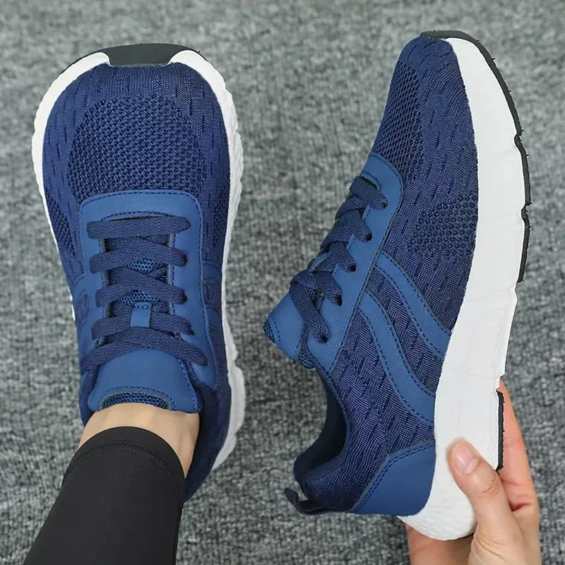 Unisex EVA Soft Sole Sneakers Vintage Commute Walking Shoes Big Size Breathable Wear Resistant Outdoor Running Tennis Shoes