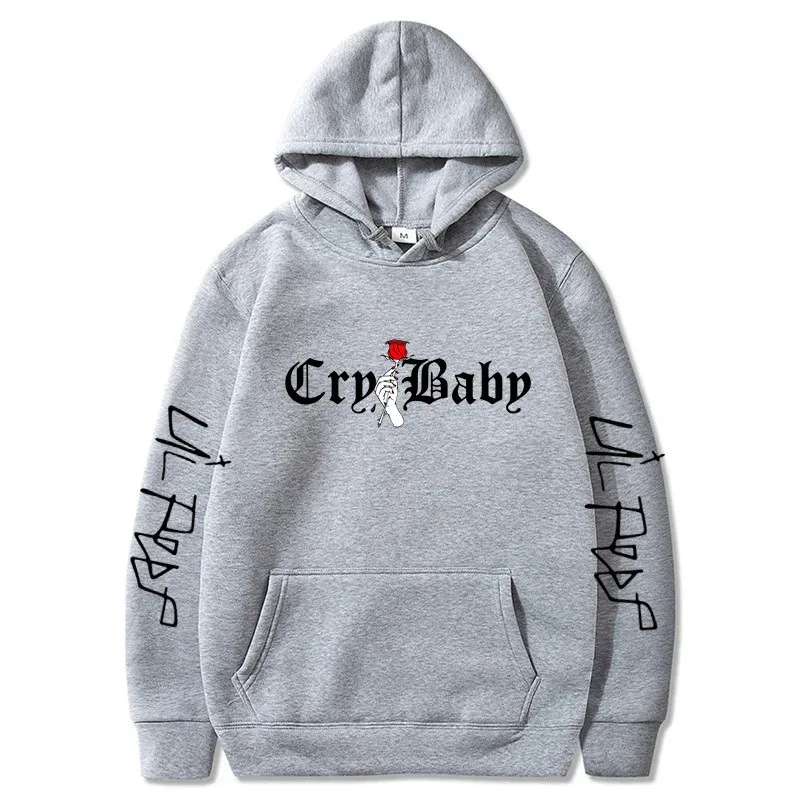 Men's Lil Peep Hoodie – Emo Rap Fan Pullover with "Lil Peep" Sleeve Text – Cozy Unisex Streetwear for Concerts casual Wear