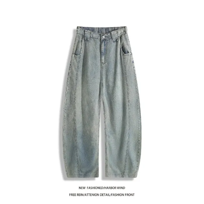 Man Pants Mens Jeans Summer New High Street Fashion Casual Thin Ice Silk Curved Blade Trousers For Men