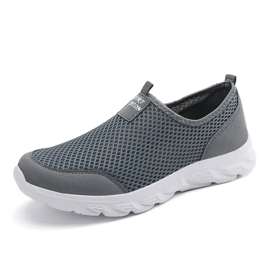 2026 Lightweight Men Casual Shoes Breathable Slip on Male Casual Sneakers Anti-slip Men's Flats Outdoor Walking Shoes Size 39-47