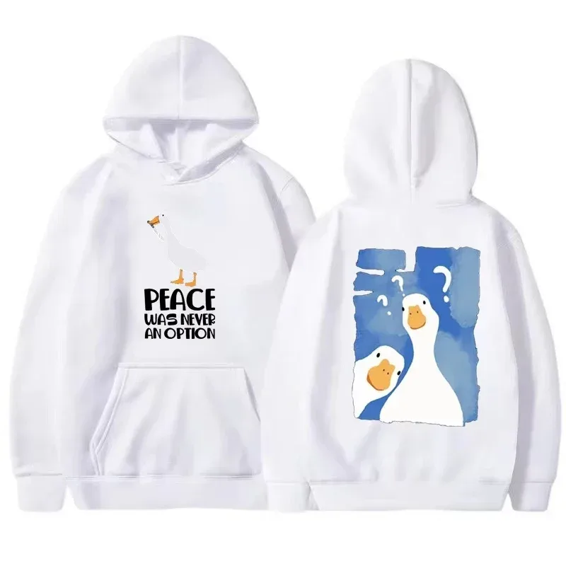 2025 Fashion Male and female couples Cute duck print Hoodie Casual Hoodies Pullovers Sweatshirts Men's Color Hoodies Sweatshirt