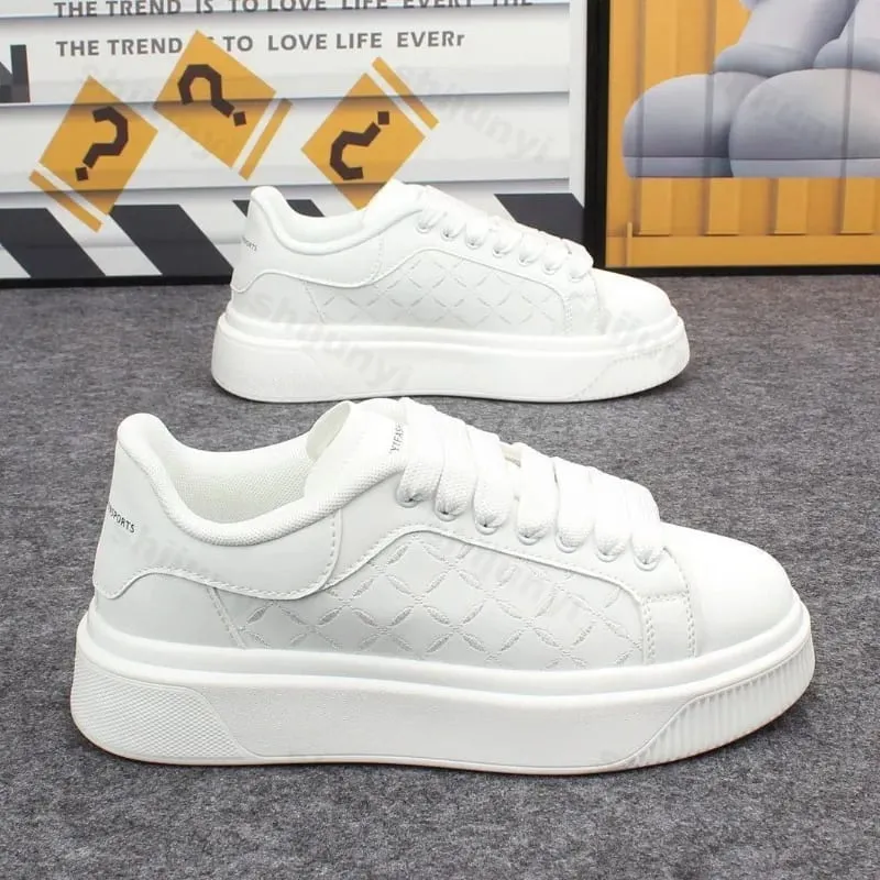 Men's Shoes 2025 Autumn Comfortable Platform Casual Sports Shoes Thick Soled Lace Up Anti Slip Outdoor Fashion PU Leather Shoes — image 2