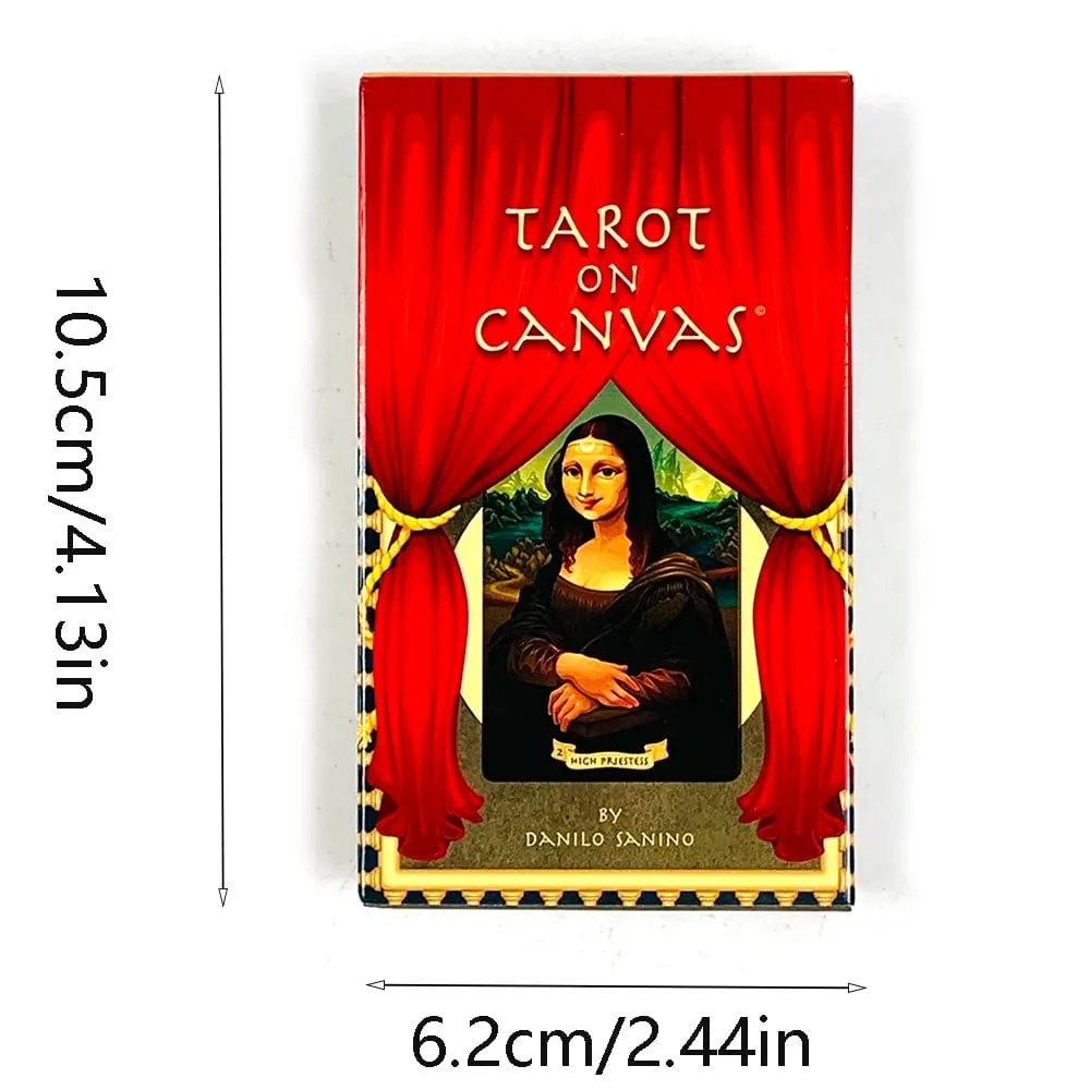 Tarot On Canvas Card Game 78 Classic Renaissance Masterpiece Oil Painting Tarot Deck Fate Divination Tarot Cards For Collectors