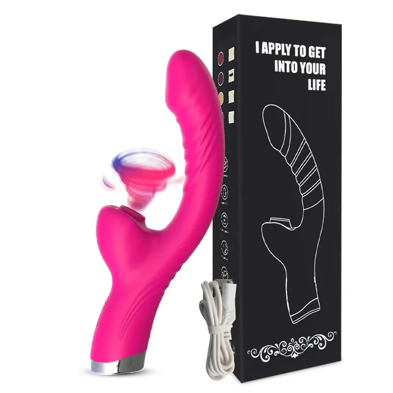 Sucking Or Licking Vibrator Vagina Massager Wand Adult Women Female G-Spot Stimulation Dildo Clitoris Sucker Lesbian Sex Toy