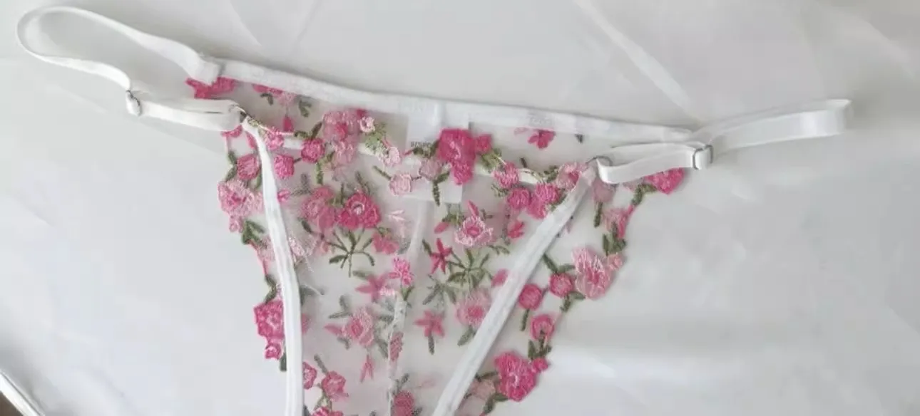 French Elegant Lingerie Set-Floral Embroidery Semi-Transparent Bra & Brief Black Sensual Women's Underwear Luxury Intimates