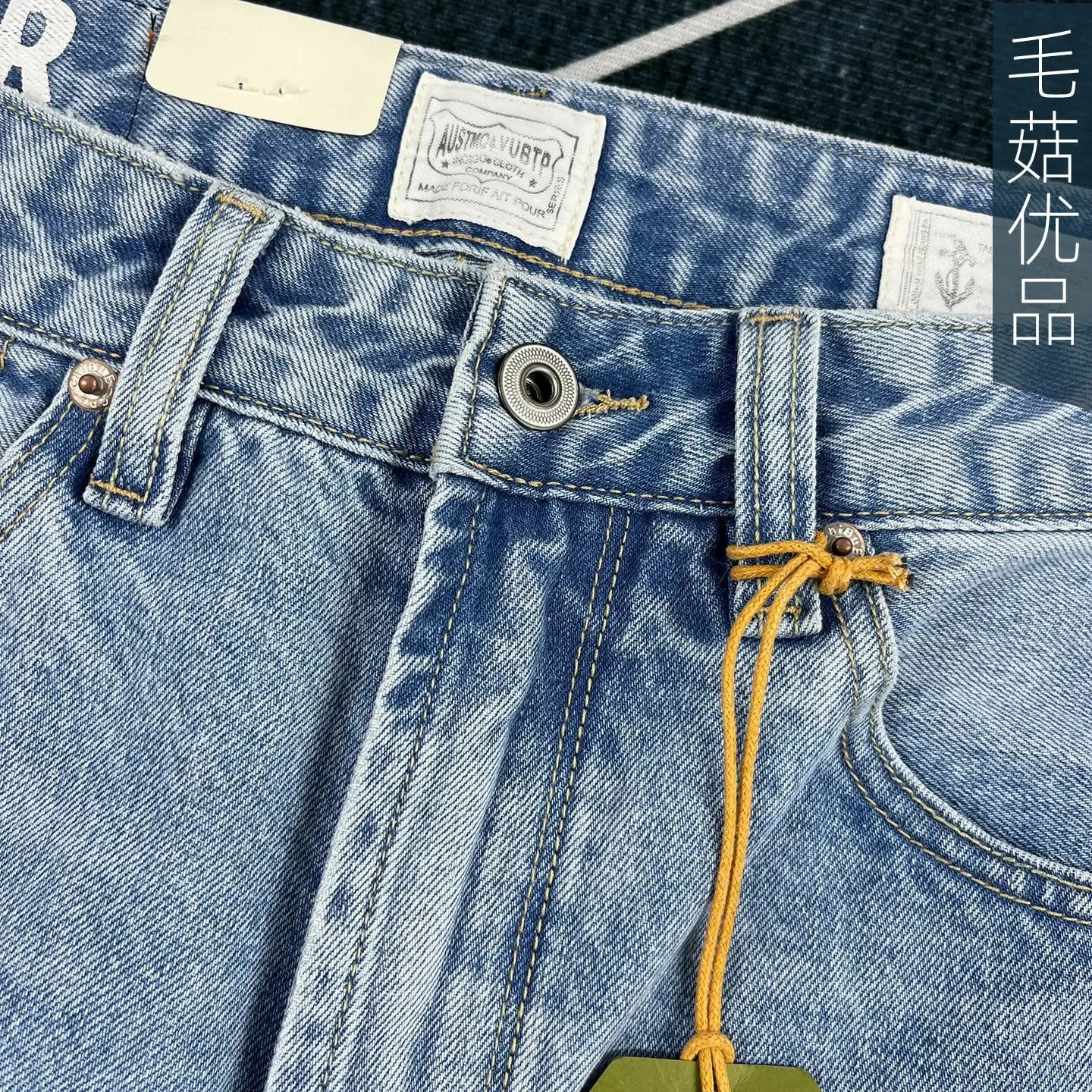 American Retro Casual Loose Straight-Leg Denim Jeans for Men 2026 Spring New 100% Cotton Washed Light Blue Workwear Pants