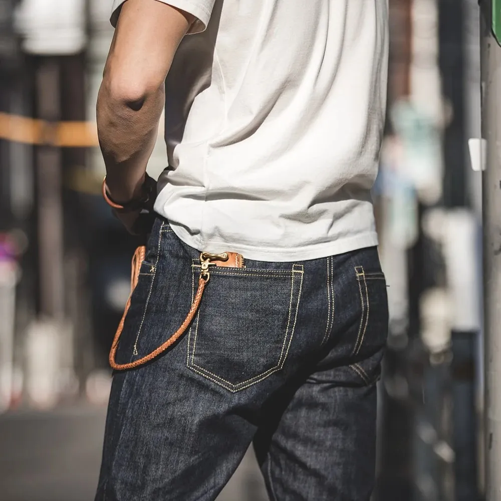 Maden vintage raw denim jeans para homens 14.8 oz jeans lavado reto cônico ajuste calças de cintura média calças casuais