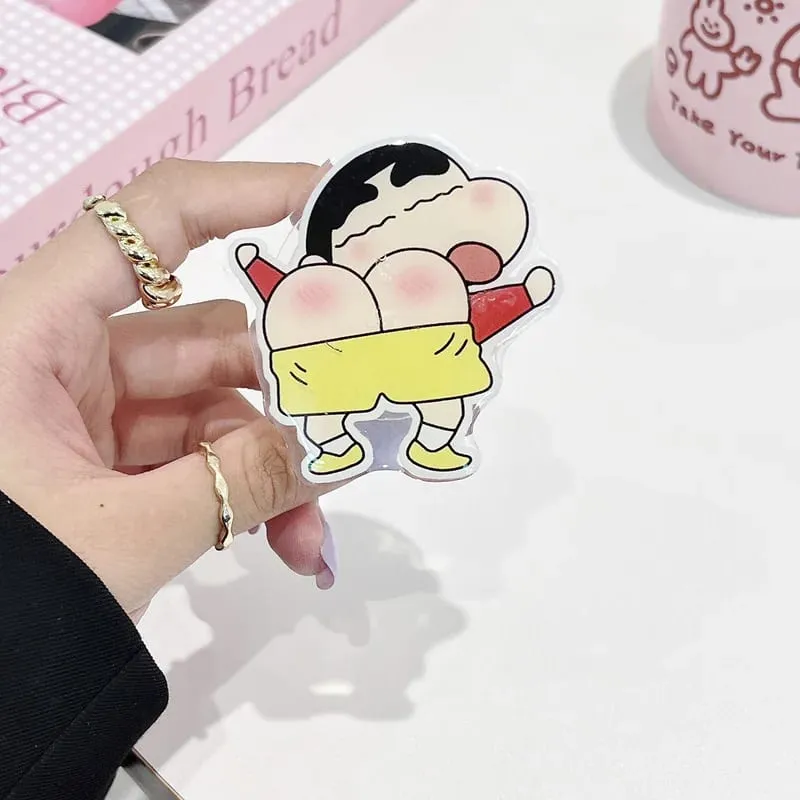 New In Stock Anime Xiao Xin Mobile Airbag Bracket Ins Style Cute Cartoon Adhesive Lazy Telescopic Desktop Air Cushion Folding