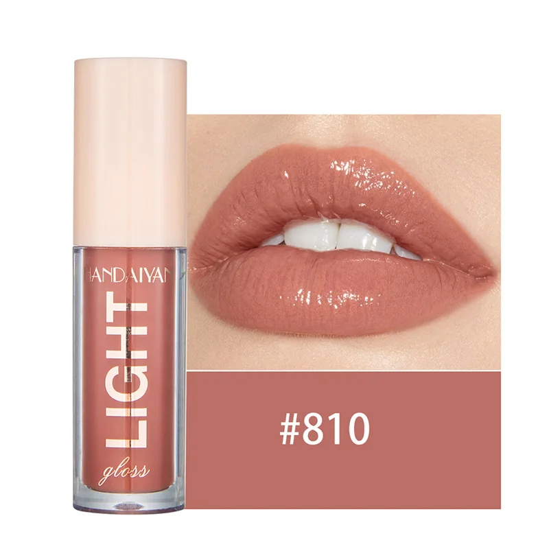 12 barev Mirror Pearl Lesk na rty Dlouhotrvající hydratační lesk Glitter Lip Glaze Vodotěsné sklo Tekutá rtěnka Dámský make-up
