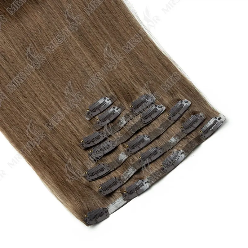Extensiones de cabello humano Invisible con Clip de PU, trama de cinta de PU inyectada, 7 unidades/juego, 12-24 pulgadas, 100G, 120G, uso cómodo