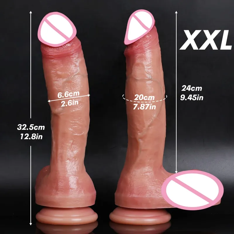 Oversized Soft Realistic Thick Dildo Gay Sex Toy for Women Suction Cup Big Dick Anal Plug Vaginal Masturbators Silicone Penis