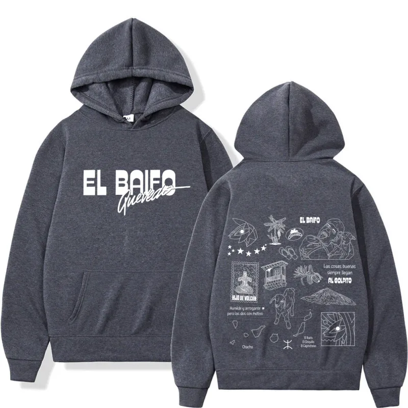 EL BAIFO Album 2026 Tour Graphics Hoodies Men Women Hip-hop Pullover Autumn Winter Loose Casual High Quality Sweatshirts