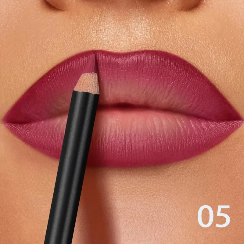 Delineador labial fosco à prova d'água de 6 cores - Fórmula de longa duração e sem transferência com acabamento fosco 6 tons versáteis