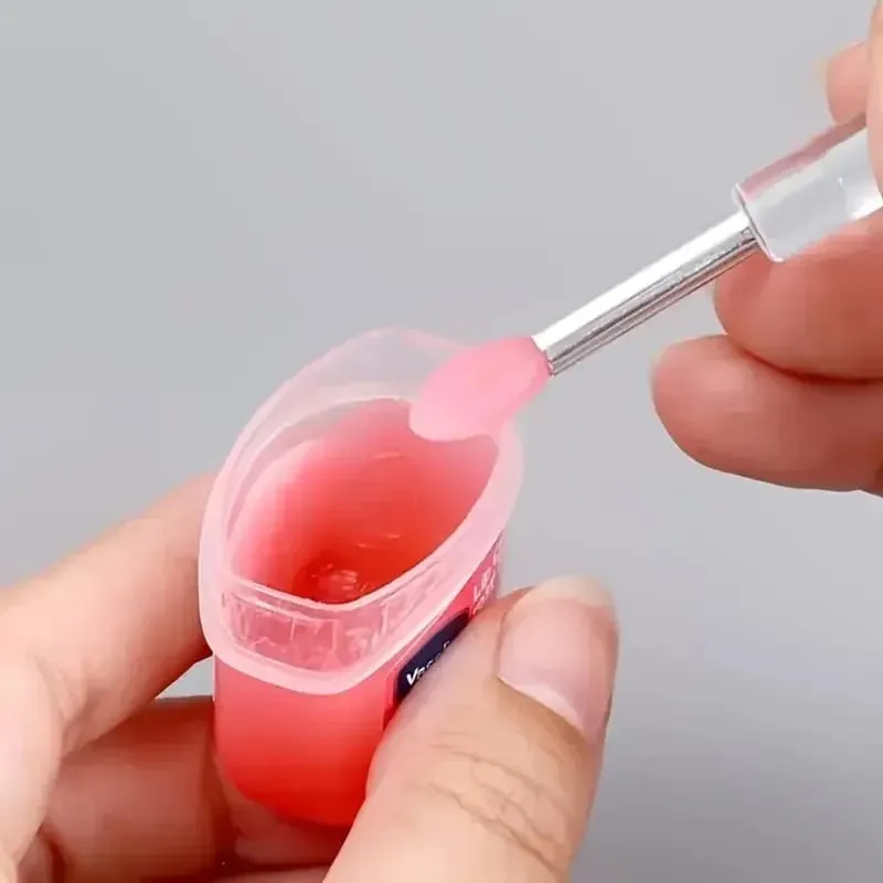 1/3PCS Portable Silicone Lip Brush With Cover Soft Multifunctional Lip Balm Applicator Lipstick Lipgloss Makeup Brushes