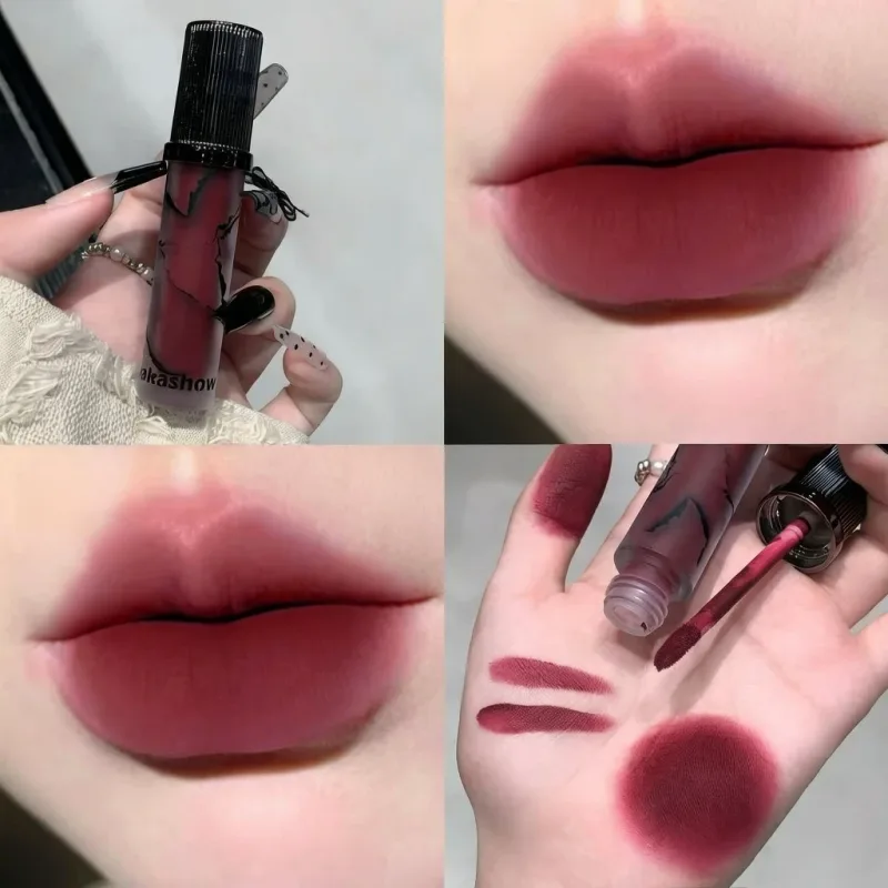 Marmor Matte Lip Mud Velvet Soft Fog Lip Tint Langvarig Non Stick Cup Lip Cosmetics