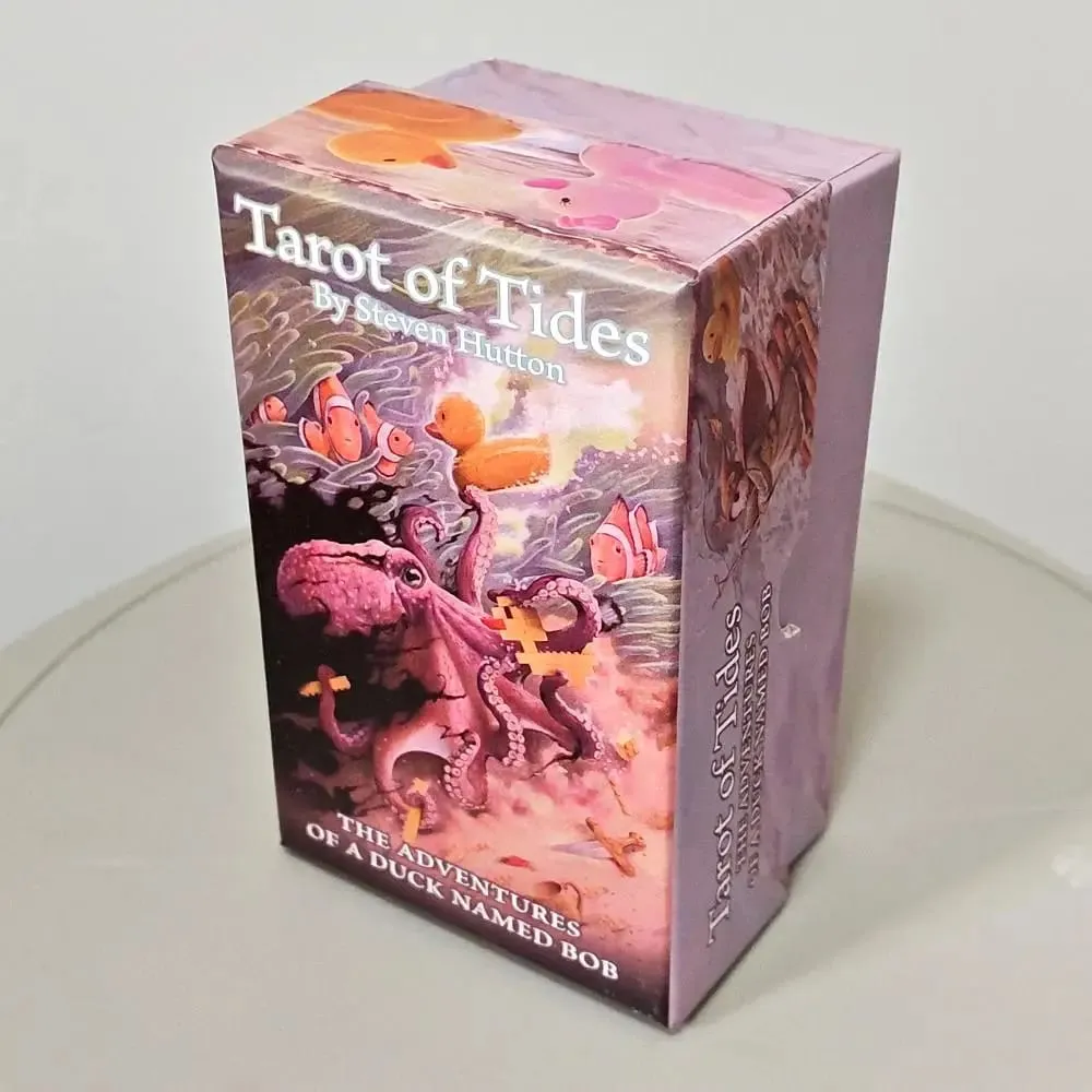 12*7cm Tarot of Tides: The Adventures of A Duck Named Bob―Unique 78-Card Tarot Deck in Rigid Box - Double-embossed Cardstock