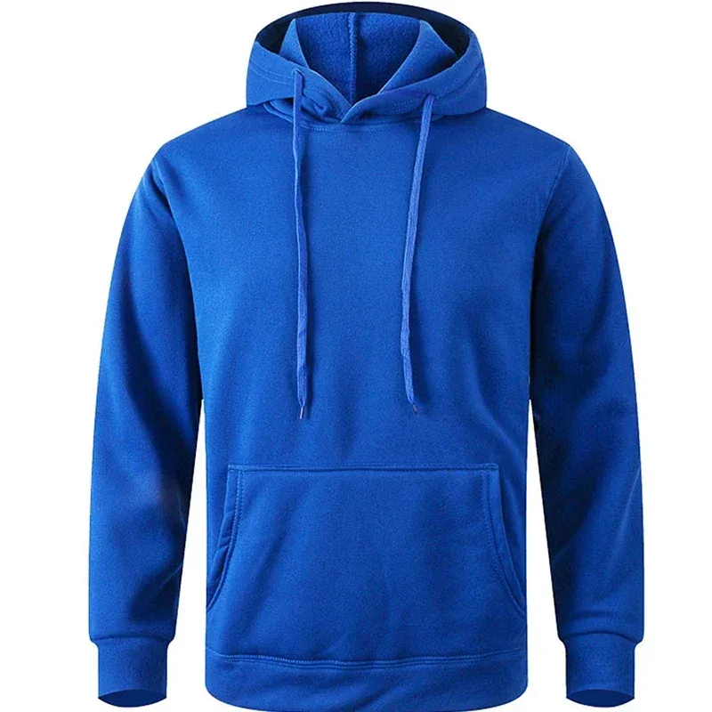 Sweat-shirt à capuche en polaire doux et ample pour hommes avec poches pour les jours froids