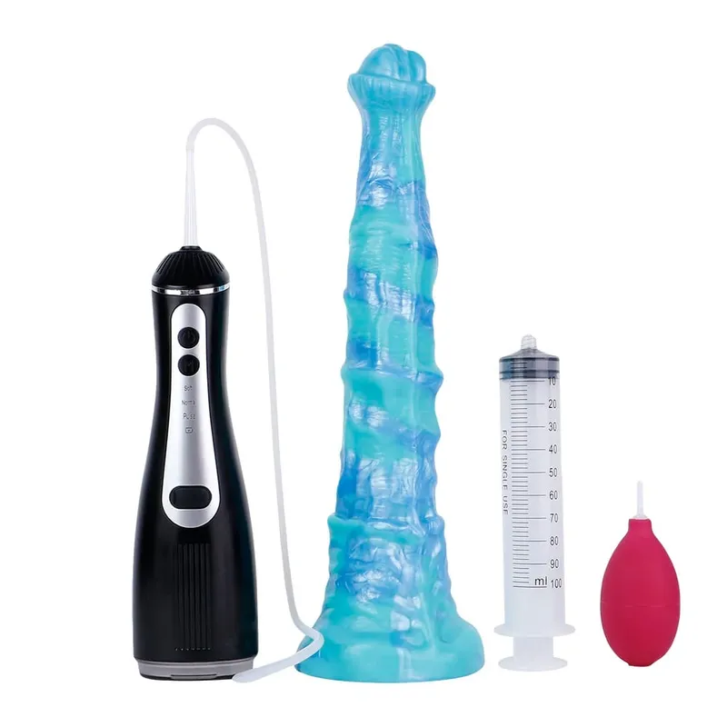 Silicone Electric Squirting Fantasy Dildos with Suction Cup Prostate Massager Ejaculating Penis Sex Toys For Women Men