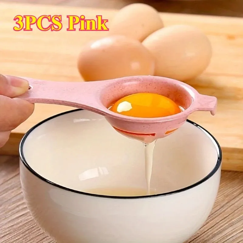 1pc Sustainable Wheat Straw Egg Separator - Easy Yolk & White Filter For Baking Kitchen Gadget