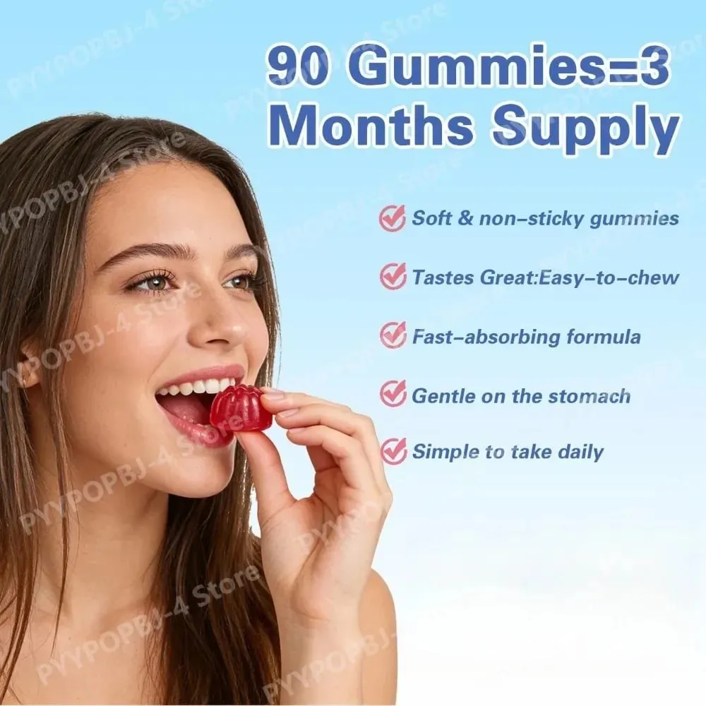 Magnesium Complex 14 in 1 Gummies with Ashwagandha L Theanine D3 Zinc Daily Nutrition Supplement Sleep Calm Support
