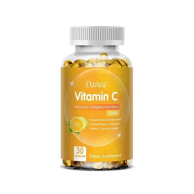 Vitamin C 2000 Mg Promotes Collagen Production Vitamin C Liposomal Dietary Supplement Non-GMO and Gluten-Free Vegetarian