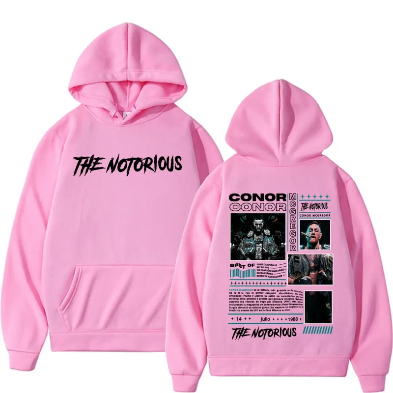 The Notorious Conor McGregor Merch Hoodie Men's Clothing Retro 90s High Street Sweatshirts Casual Fleece Bodywarmer Hoodies Coat
