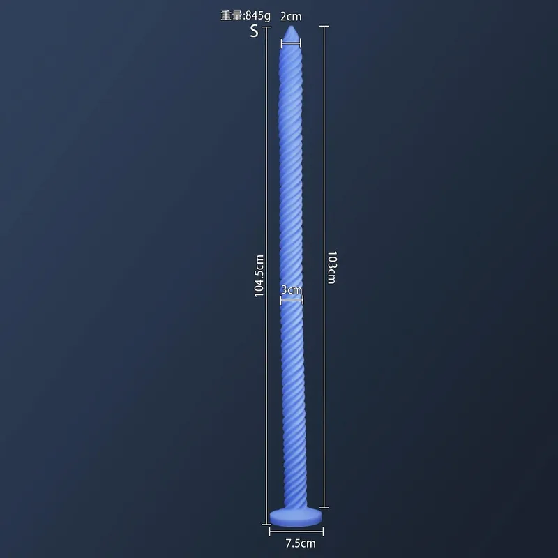 Thread Spiral Long Anal Plug Silicone Flexible Adult Sex Toys for Men Women Female Masturbation Toys Male Anal Masturbator