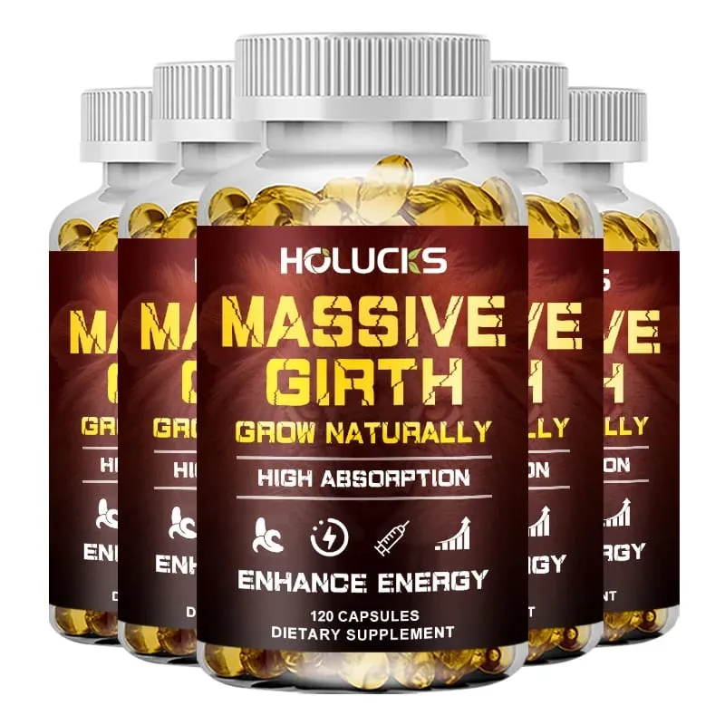 Massive Girth Capsules with Tribulus Maca Ginseng Increase Size Stamina Endurance Peak Physical Performance & Confidence