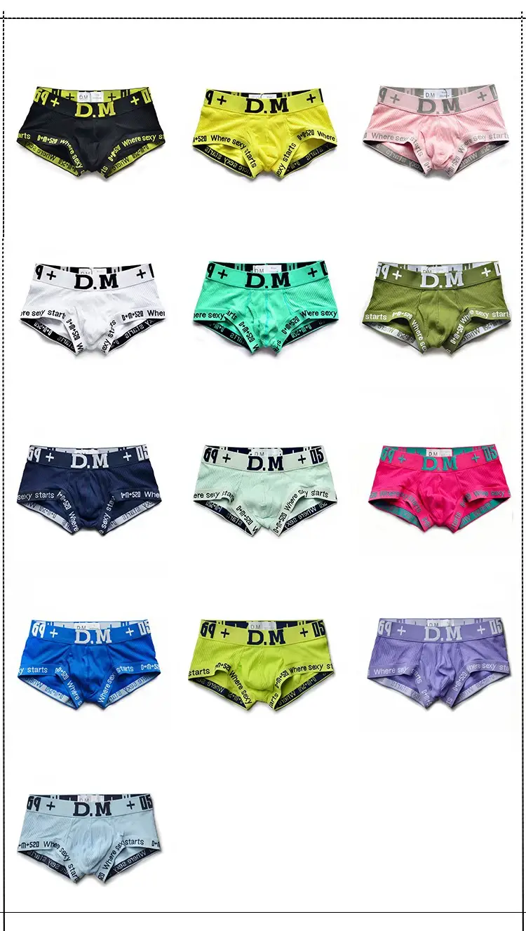 Male Underwear Gay Underpants Boxer Ropa Interior Hombre Cueca Masculina Solid Boxer Homme Underwear Boxer Para Hombre Bielizna