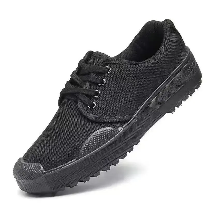 Men's Retro Canvas Shoes Vintage Military Style Sneakers Breathable Work Boots Non slip Casual Walking Footwear Outdoor Hiking