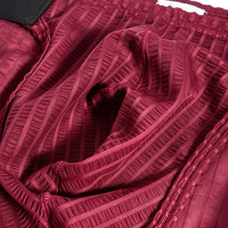 Men Vertical Stripe Mesh Bikini Briefs 3D Pouch Underwear Low Waist Elastic Waistband Breathable Male Panties DP911