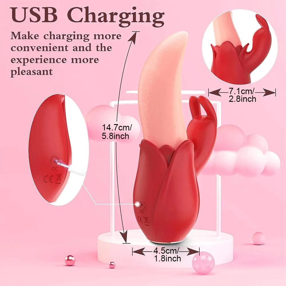 Tongue Licking Nipple Clitoris Stimulator Sex Toys Dildo Vibrator Women Couple Sexy Adult Female Dildo Vibrator Toys 18+ — image 3