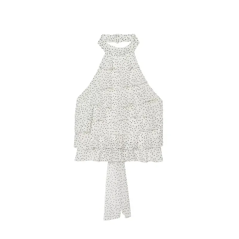 Ruffle Halter Top Women off Shoulder Backless Tops for Women Summer Sleeveless Tops Woman Sexy Camisole Crop Top Female