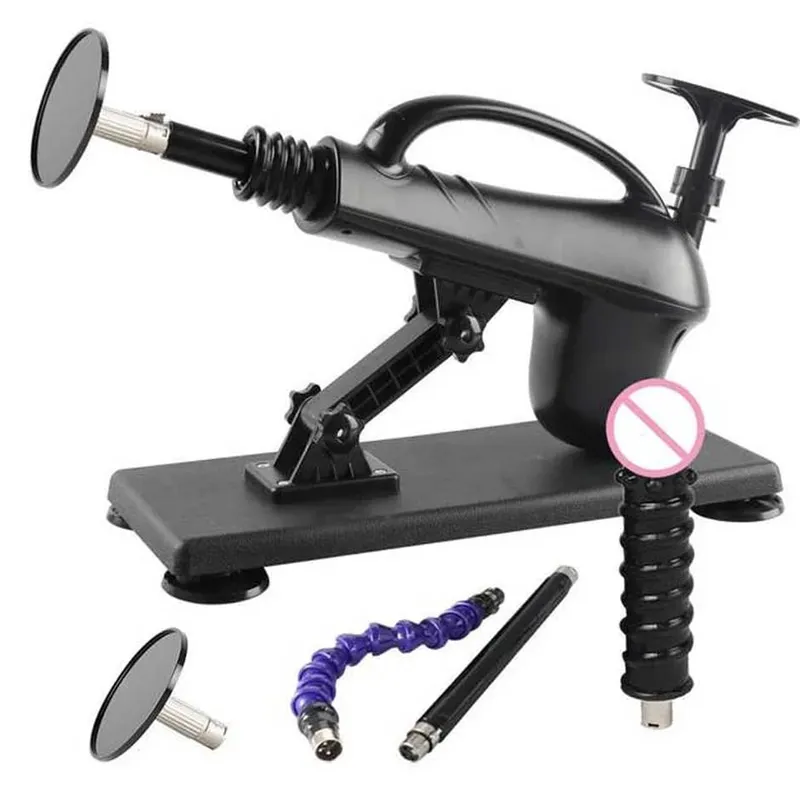 A2SS-Portable Automatic Masturbation Machine for Women with Big Dildo Men's Sex Toy Pumping Gun for Couples