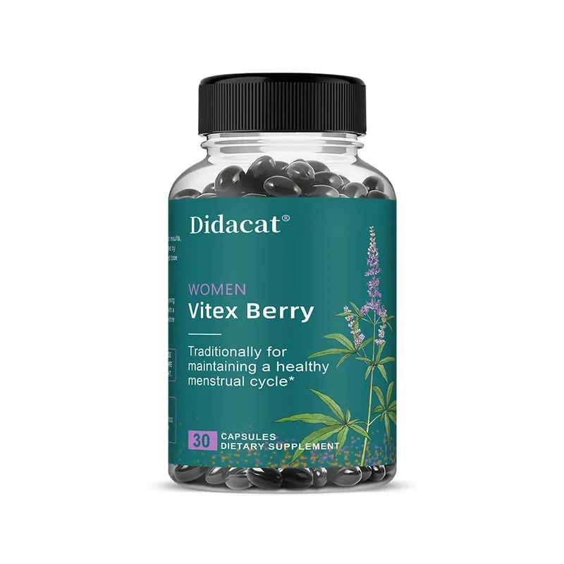 Vitex Berry Vegan Capsules - Hormone Balance for Women Organic Vitex Chasteberry Extract (1000 mg) Vegan Non-GMO