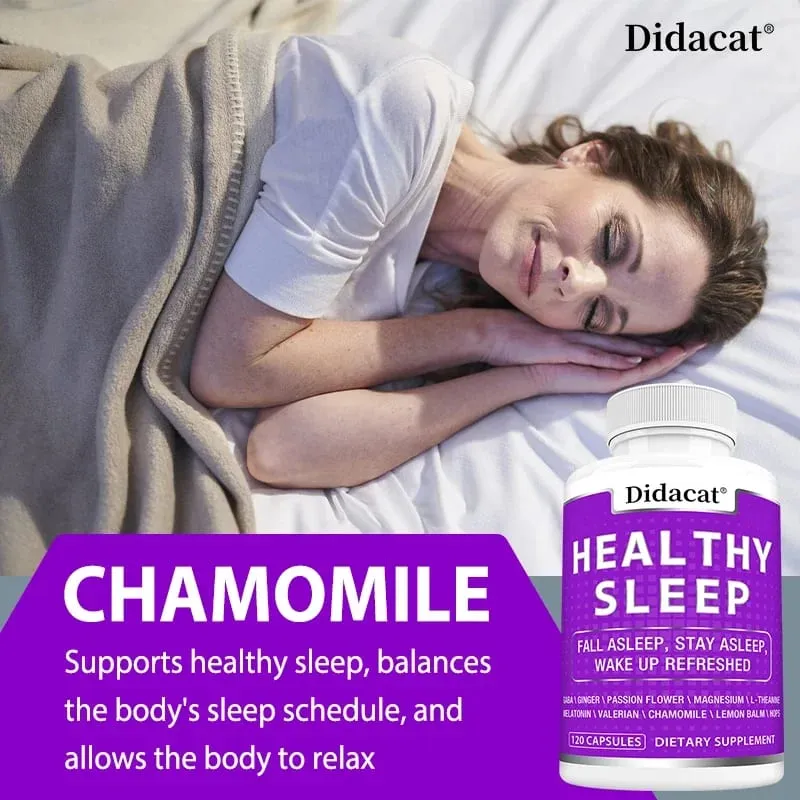 Valerian Capsules - with Magnesium Glycinate Chamomile Promate Sleep Quality Improve Mood Support Immune Health — image 5