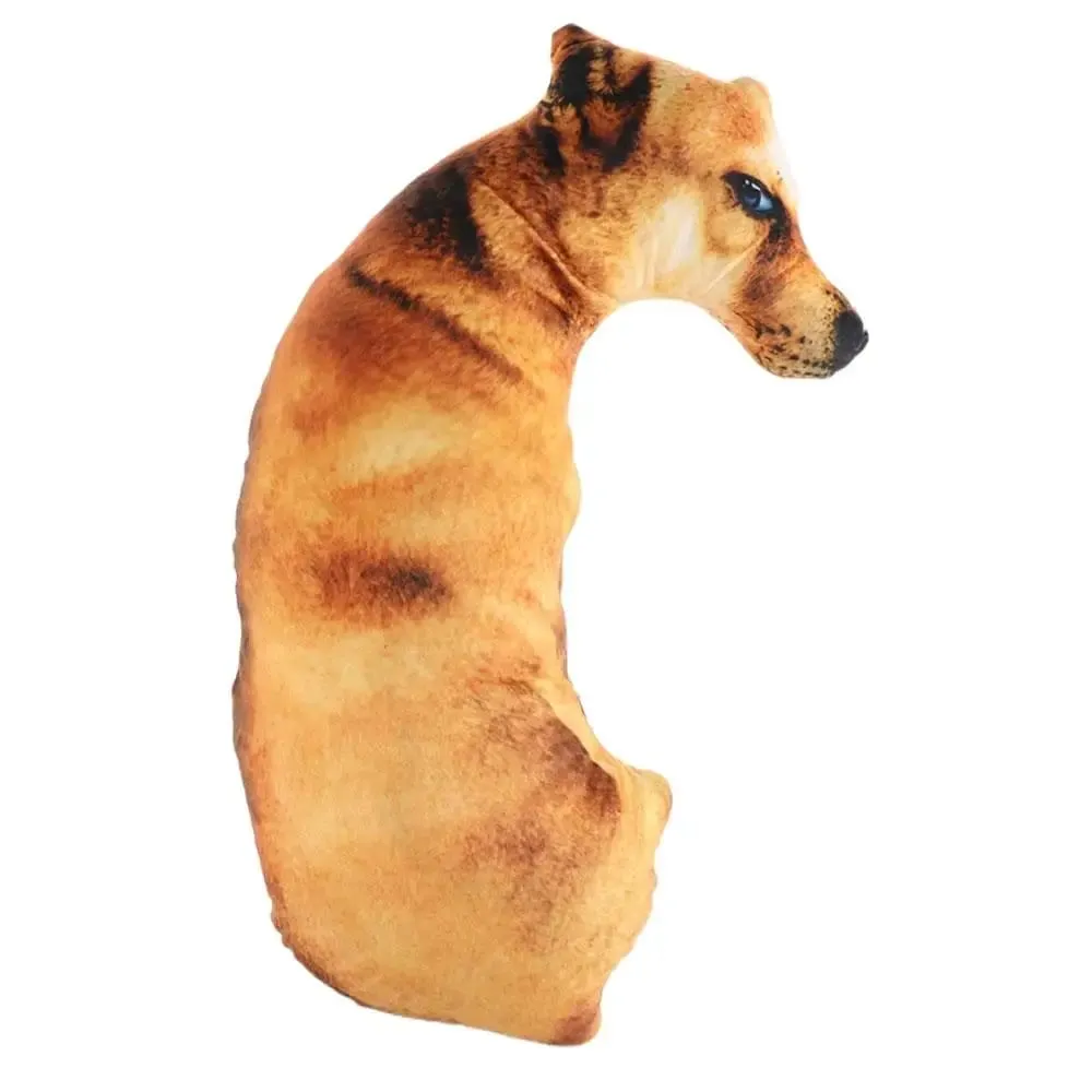 Cute 3D Lifelike Animal Throw Pillow Plush Creative Dog Pillow Soft Cushion Office