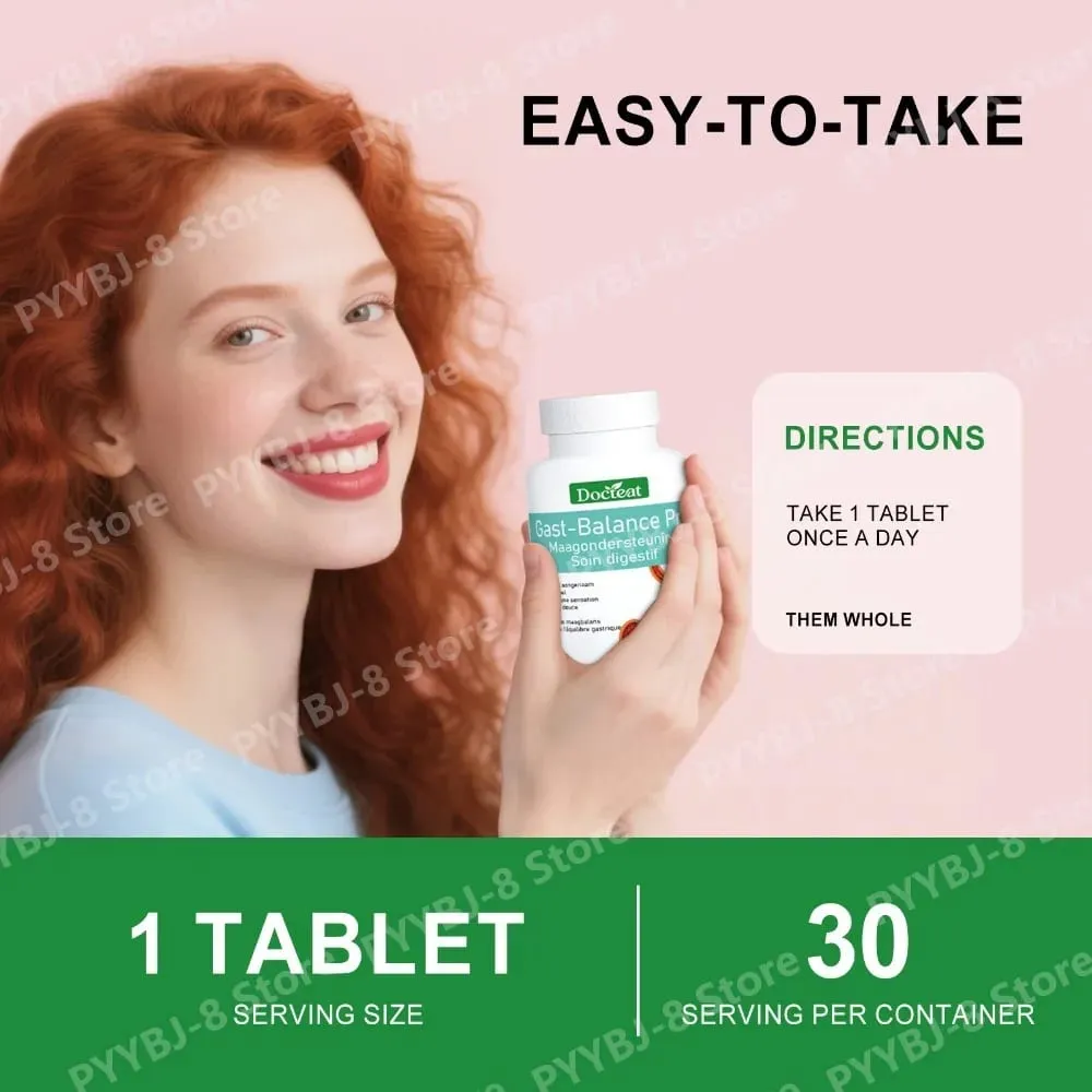 Docteat Stomach Comfort Nutrition Tablets Digestive Comfort with Aloe Vera Extract Support Stomach Balance30 Tablets