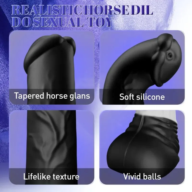 Thrusting Horse G-spot Dildo Vibrator 11.8" Monster Big Dildo Vibrations App Remote Control Suction Cup Adult Sex Toy for Women