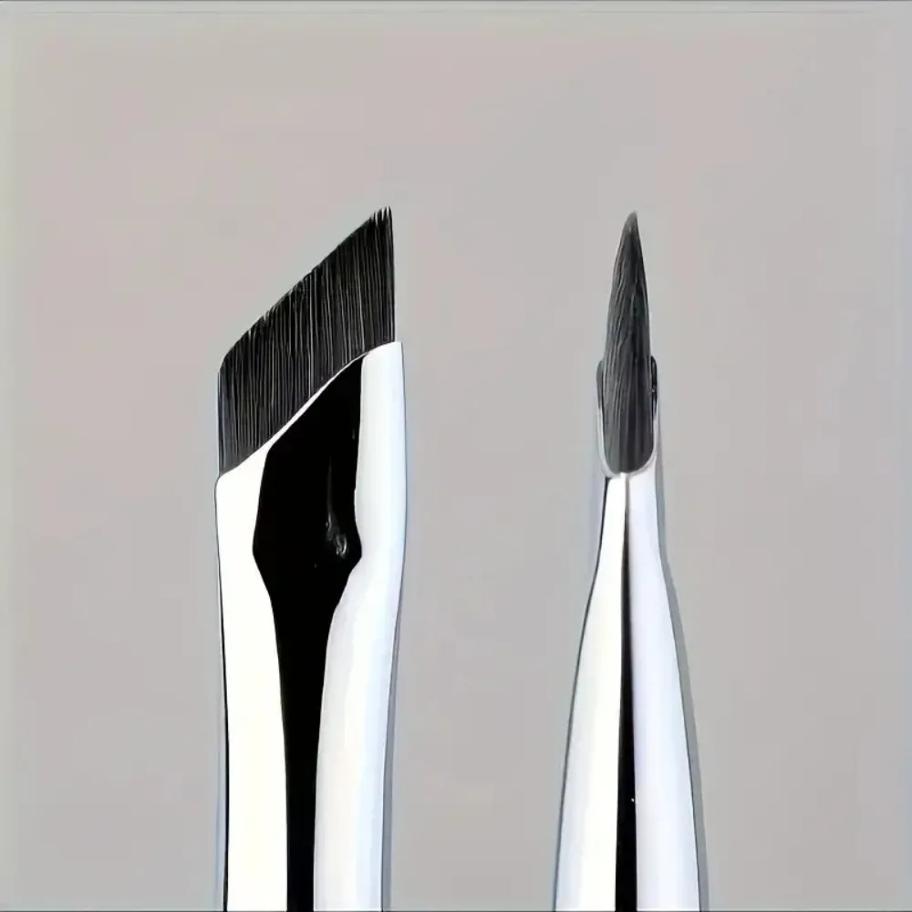 1/2/3pcs Angled Blade Eyeliner Brush Ultra Thin Fine Eyebrow Brush Flat Sickle Eyeliner Brushes Eyeliner Lower Eyelid Brushes